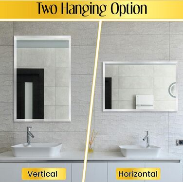 Дзеркало прямокутне скошеного краю без рами, 61 x 91,4 см. Скло безпечне, сучасний дизайн для ванної кімнати, спортзали, передпокої.