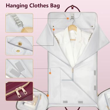 Чохол для одягу для подорожей Getaway Solids, сумка-органайзер для костюмів, однотонний червоний