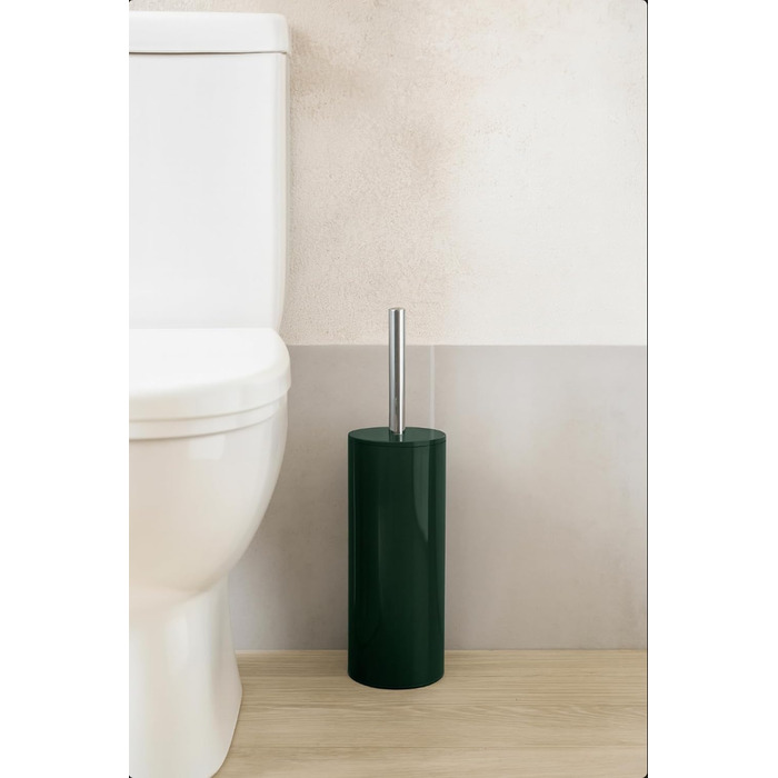 Набір для туалету INAGUA: щітка та тримач, зелений (9x39см)