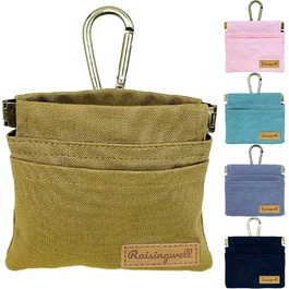 Сумка для корму для собак LeckerLibeutel: міцна бавовна, карабін, самозакривна блискавка, для прогулянок та подорожей (колір: коричневий)