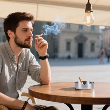 Настінний попільничка CPROSP з нержавіючої сталі, 28.5x6.5 см, з замком, для саду, подвір'я, вілли (6 шт.)