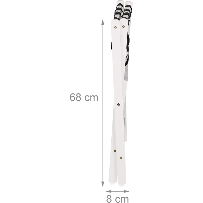 Relaxdays Folding Suit Stand, Suit Stool Wood, HBT: 54.5 x 66 x 44.5 cm, 2 Shelves, Suit Storage Hotel, white, 10029975_49