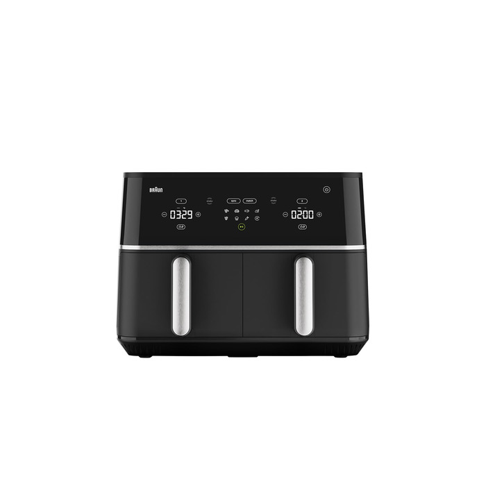 Фритюрниця електрична Braun TwinCook 3 TD3030IBK 10л (8л + 2л) з двома камерами, 8 програм, чорна, без PFAS