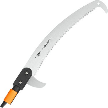 Садова пила Fiskars QuikFit для обрізки гілок, 55 см, загартована сталь, чорна/помаранчева, змінний інструментальний модуль 1000691