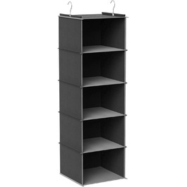 Настінна вішалка-органайзер з 5 відділеннями, складана, економна, для спальні, з 2 бічними кишенями