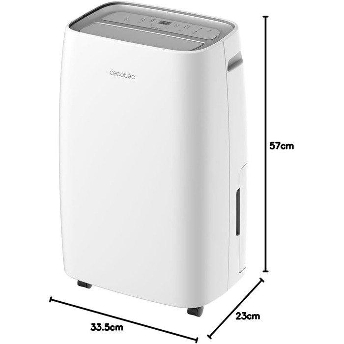 Зволожувач повітря Cecotec BigDry Series 2000: 750 мл/день, резервуар 0.6-2 л, 2 швидкості, 2 режими, площа до 25 м², функція очищення. (2000 Essential), білий