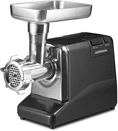 GASTROBACK Fleischwolf Pro 41402 - М'ясоподрібнювач, 1000 Вт, Алюміній, Чорний