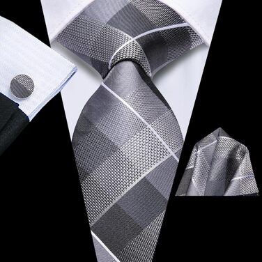 Чоловіча краватка Hi-Tie: чорний, рожевий, синій, зелений візерунок павліконі, клітинка, смужка, крапки. Комплект з кишеньковим хустиною та краватковою застібкою для весілля, офіційних заходів та бізнесу