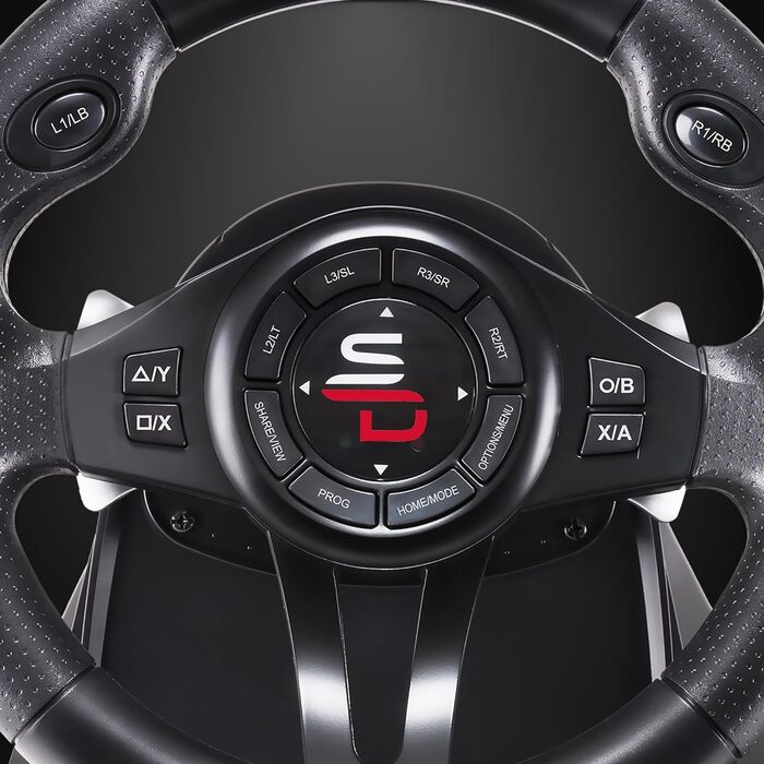 Руль SUBSONIC Superdrive Drive Pro з педалями, кермом, Paddles, вібрацією для Xbox Serie X/S, PS4, Xbox One, PC (програмований) (GS550)