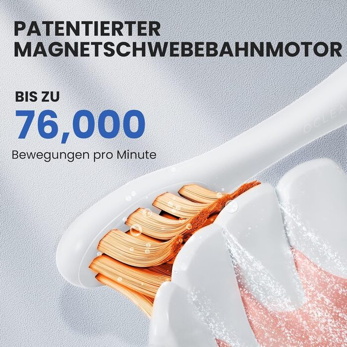 Електрична зубна щітка Oclean Flow: звукова, 5 режимів, DuPont, біла, IPX7, до 180 днів роботи