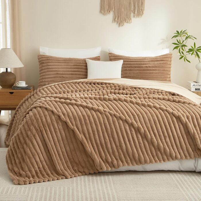 Плед Луофанфей з м'якого плюшу, 180x200 см, салатовий/кремовий, з ефектом 'пухирців', теплий, флісовий, для ліжка, дивану, софи, кімнати, офісу