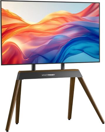 Підставка для телевізора Vanconwey Boden TV Ständer для LED/LCD екранів 40-86 дюймів, дерев'яно-металева, до 110lbs, VESA 600x400mm, горіх (VC-Z1818)