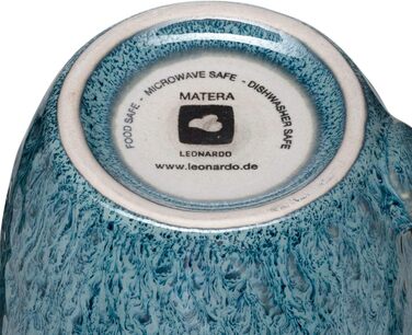 Leonardo Matera Ceramic Mug Set, 2-piece, dishwasher-safe coffee mugs, 2 microwave-safe tea mugs, glazed cups, blue, 430 ml, 026996