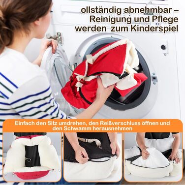 Автокрісло для собак 3-в-1 – переносна лежанка для маленьких собак, з м'яким матрацом, для переднього або заднього сидіння, внутрішнє та зовнішнє використання (червоний)