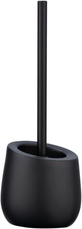 Набір для унітазу WENKO Badi чорний, кераміка, з тримачем для щітки та очисником для обідка, 38 x 13.5 x 13.5 см