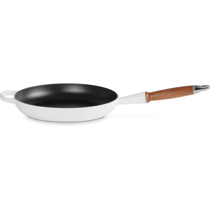 Сковорода Le Creuset Signature чавунна з дерев'яним ручками, 2.25 л (біла)