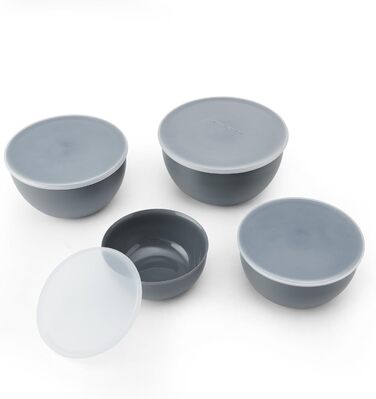 KitchenAid 3-Piece Nesting Mixing Bowls - Charcoal Gray (4pc Meal Prep Bowls)