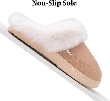 Теплі домашні тапочки NineCiFun для жінок та чоловіків, зимові, з фетру, антиковзаючі, для дому та вулиці, 44/45 EU, каштанові