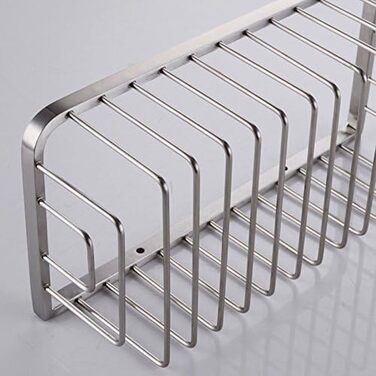Konhard CS004 Rectangular Storage Stainless Steel Shower Caddy Brushed Shower Shelves SUS304 Stainless Steel Rustproof