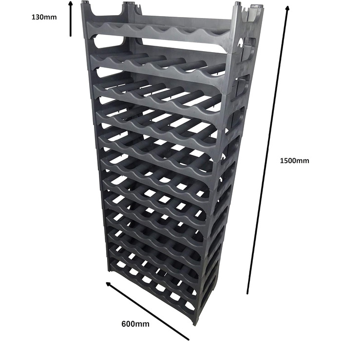 Wine rack for 72 bottles, anthracite/Quality Made in Germany