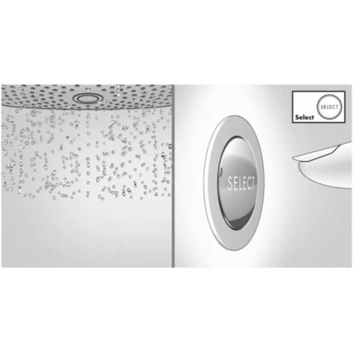 Душова лійка Hansgrohe Select, срібляста, прямокутна, 1-функціональна