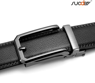 Чоловічий шкіряний ремінь SUOSDEY з автоматичною застібкою, 30 мм, 115/130 см, для штанів, джинсів, костюма
