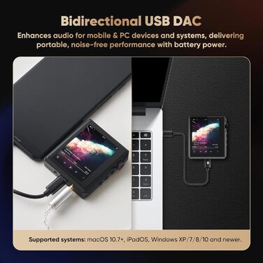 Hidizs AP80 PRO-X: Аудіоплеєр Hi-Res з підтримкою MQA, Bluetooth та двома DAC-чипами ESS9219C (білий)