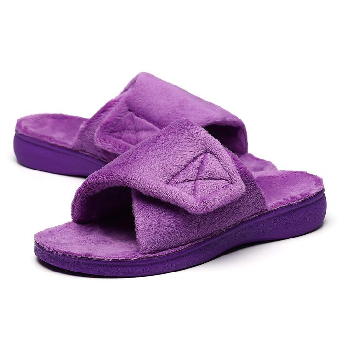 Тапочки жіночі SOLLBEAM з підтримкою склепіння стопи, ортопедичні, з підсиленими п'ятками, сандалії, 44.5 EU, фіолетовий