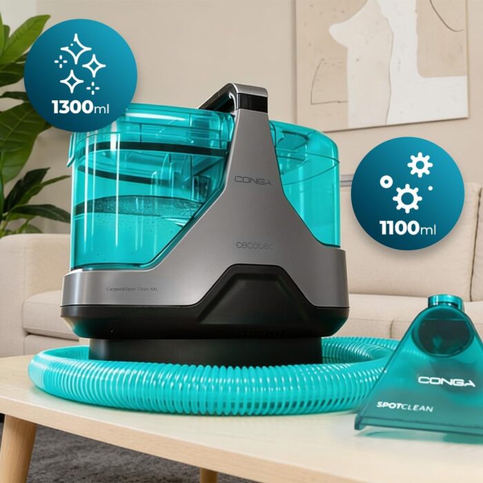Пилосог-мийка Cecotec Conga 1700W 3-в-1: для килимів, плям та підлоги, резервуари 1600/950 мл, радіус 9м