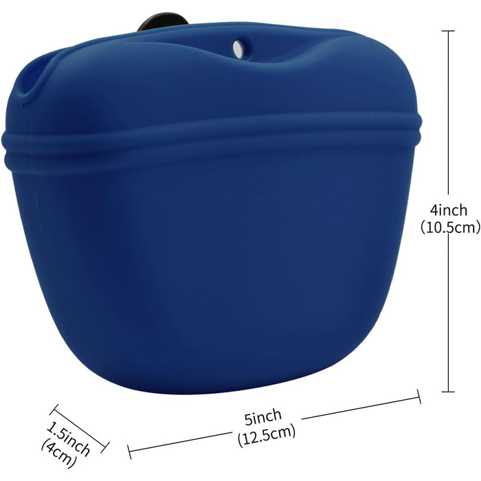 Силіконовий мішечок для корму для собак AUDWUD з кліпсою та магнітною застібкою, 2 шт., морська синя