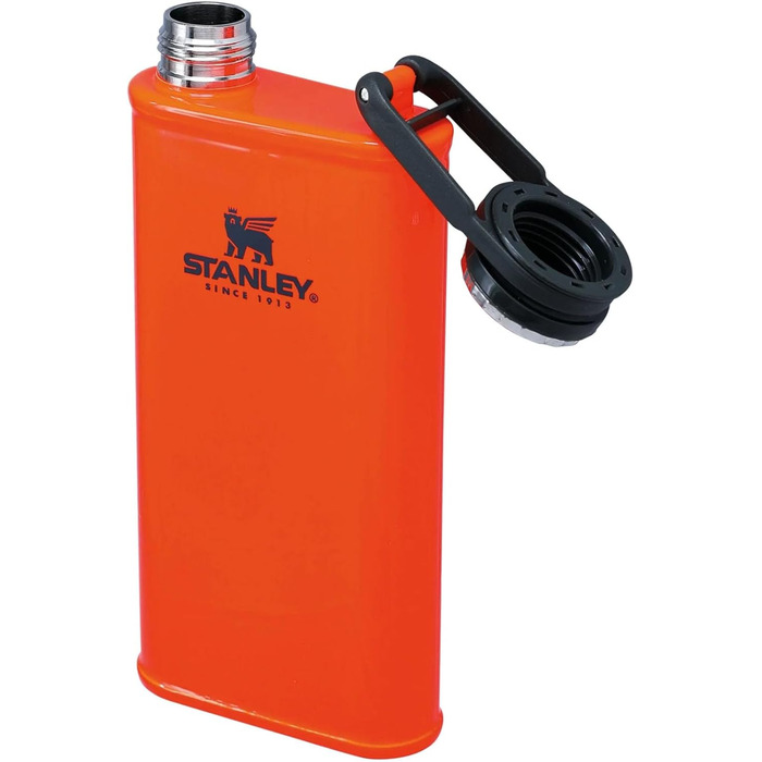 Термос Stanley Classic Wide Mouth 236ml з кришкою Never-Lose - нержавіюча сталь, широка горловина, BPA-Free, Hammertone Green (Blaze Orange)