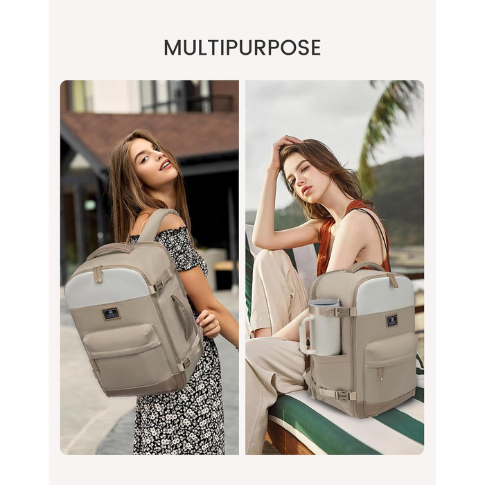 LOVEVOOK Рюкзак для ручної поклажі, жіночий, 45L, для ноутбука 17.3