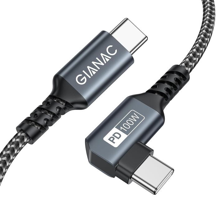 Кабель USB-C на USB-C 2M, 100W, 5A, з E-Mark чіпом для Macbook, iPad, Samsung, Huawei