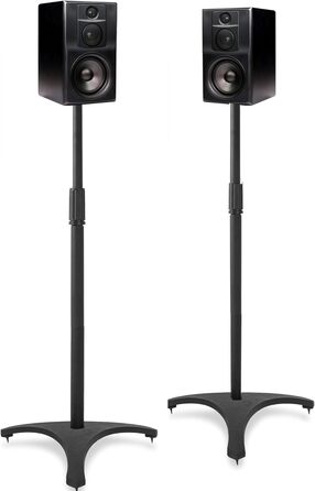 Підставка для колонок, 2 шт., регульована висота 86–127 см, з кабельною організацією, вантажопідйомність 3.6 кг, підходить для P3X-2P