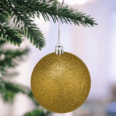 Набір прикрас для ялинки Relaxdays: 110 кульок, мішура та інше. Золотий декор для ялинки