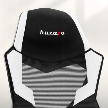 Ігрове крісло Huzaro Combat, тканина, чорно-біле