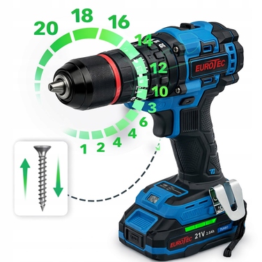 Акумуляторний шурупокрут Eurotec 21 V EUCDSU013