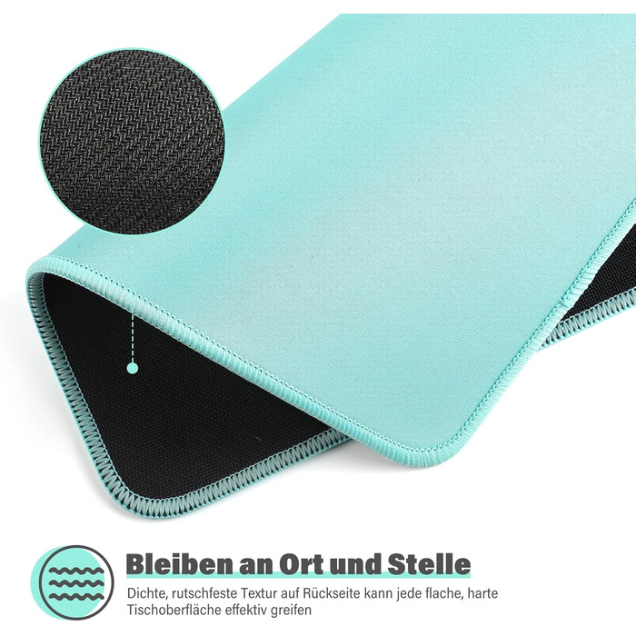 Набір килимків для миші KTRIO 3 шт. (275x215 мм, чорний) з антиковзким покриттям та прошитими краями