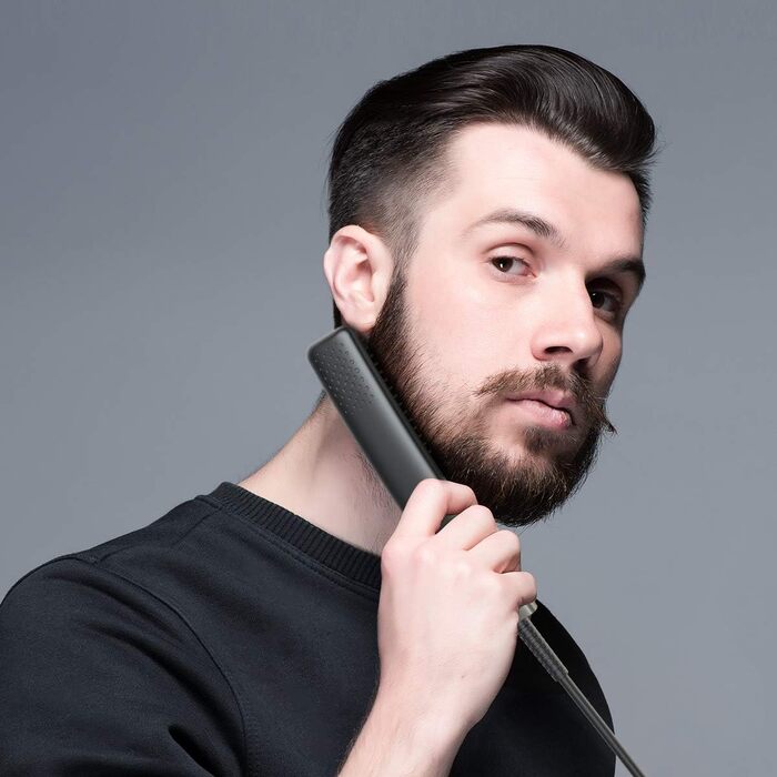 Lidasen 2-in-1 Electric Beard and Hair Straightener Brush - Premium Ionic Hair & Beard Straightening Kit