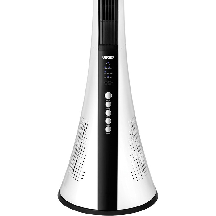 Турбовентилятор UNOLD 86890 View - білий, з осциляцією 60°, таймером, 3 швидкості, режими сну/нормальний/натуральний, з пультом керування