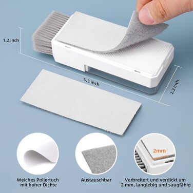 Набір для чищення клавіатури Ordilend: комплексна очистка для ПК, ноутбука, телефону та камери (білий)