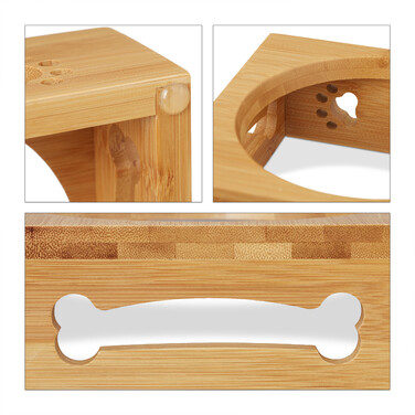 Relaxdays Double Food Bowl for Dogs