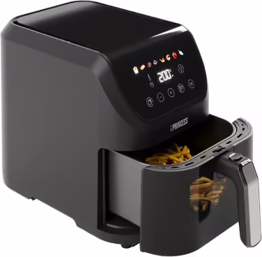 Princess Slim Airfryer 5L - 1500 W - Quiet Operation (55 db) - Space-Saving Design - Oil-Free - 8 Cooking Programs - Adjustable Thermostat - Non-Stick Coating - 182240 COMPACT, SLIM DESIGN 5L