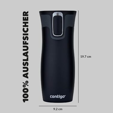 Термокружка Contigo West Loop Autoseal, нержавіюча сталь, 470 мл, чорна
