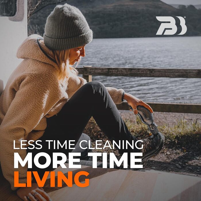 The Boot Buddy: Simple and efficient cleaning of dirty boots, shoes, and other outdoor gear. Cleans soccer, rugby, hiking boots, golf shoes, rain boots, and more in just minutes.