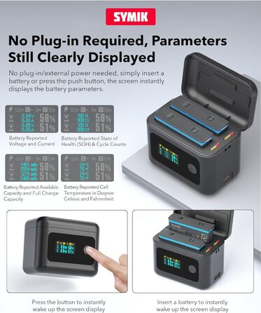 Акумулятори Insta360 X4 Air (2 шт.) з зарядним хабом 24W та LCD-дисплеєм – Швидка зарядка, показник заряду