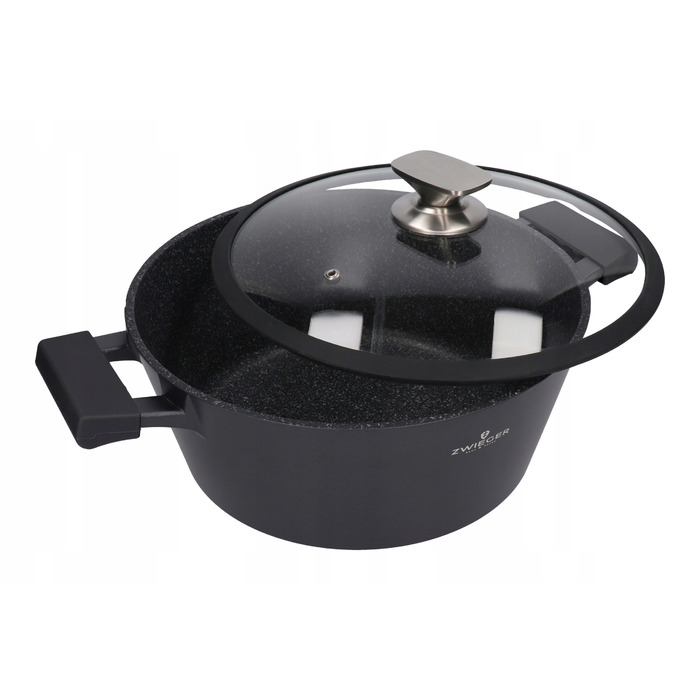 Набір каструль Zwieger Black Stone, 6 предметів, Greblon Granite, алюміній