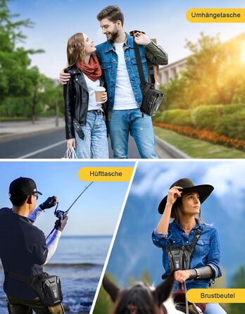 Мотосумка на стегно Beintasche, поясна сумка для чоловіків та жінок, розширена місткість, світловідбиваючі смуги та регульований ремінь, рюкзаки та сумки для велоспорту та піших прогулянок