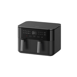 Фритюрниця Xiaomi Dual Zone 10л, 2 камери (3.5л + 6.5л), 230°C, синхронізація, 9 режимів, 2700W, без олії, сенсорне управління, чорна