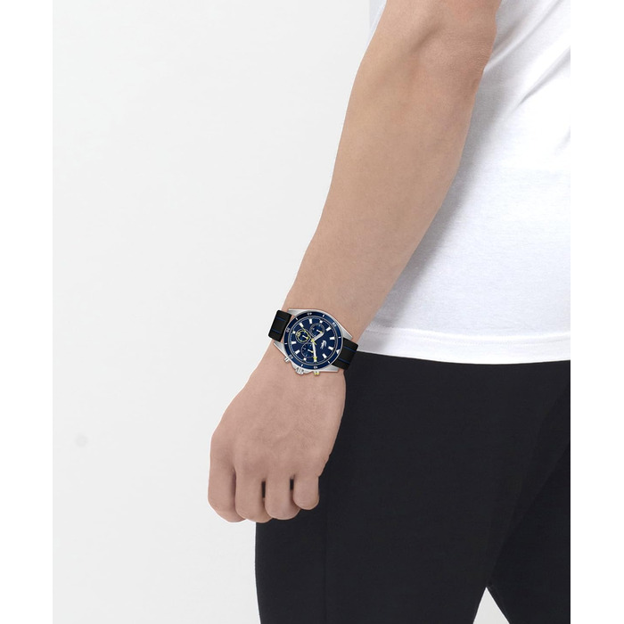 Годинник чоловічий Lacoste Chronograph Mainsail Quartz синій на силіконовому ремінці